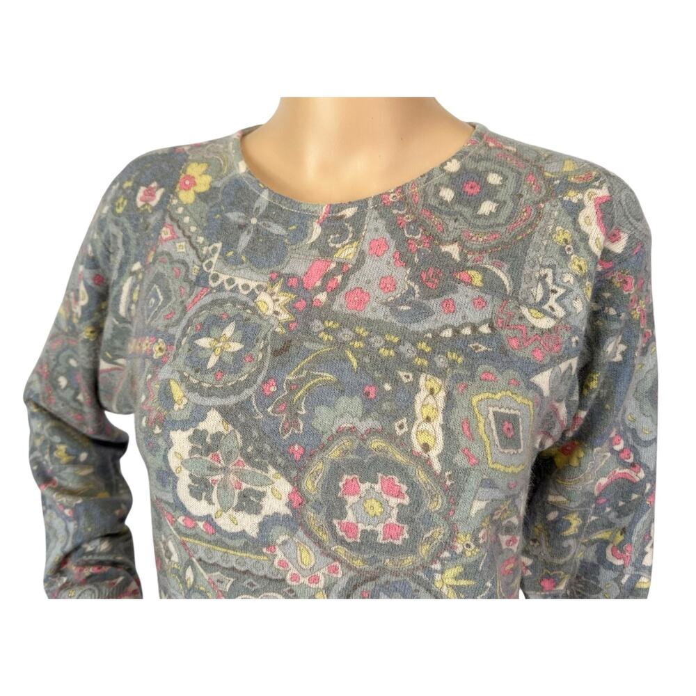 The Limited Italian Lambswool Blend Vintage Sweater Paisley Size M - Picture 7 of 10